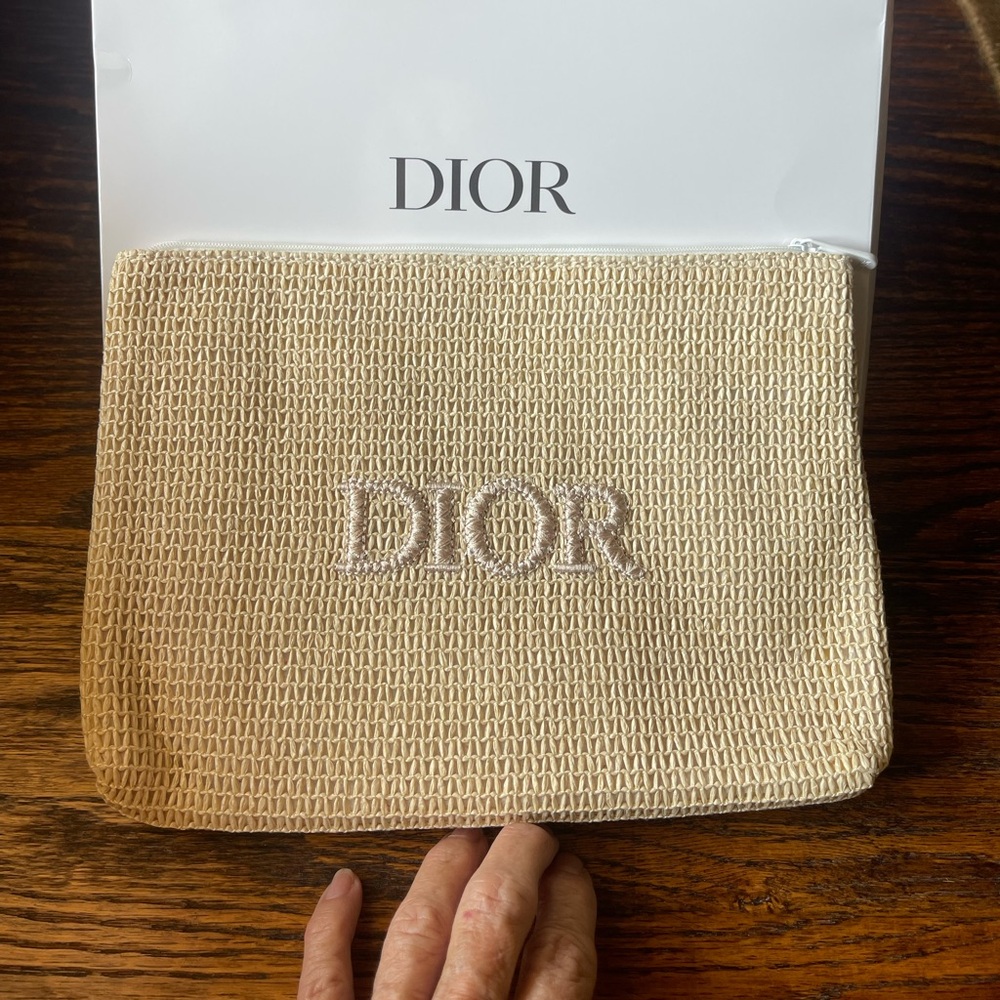 Dior Tan Textured Pouch